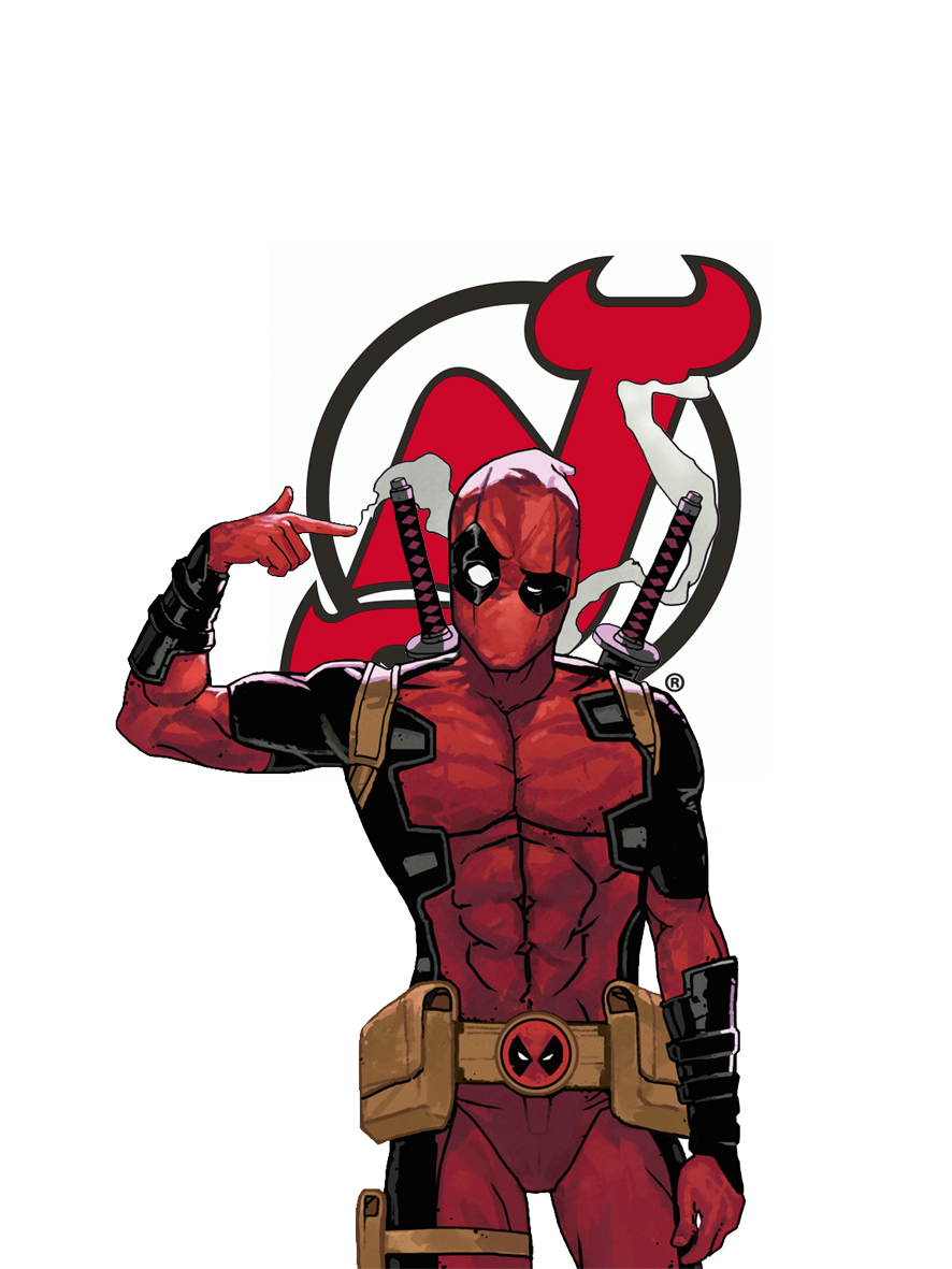 New Jersey Devils Deadpool Logo vinyl decal